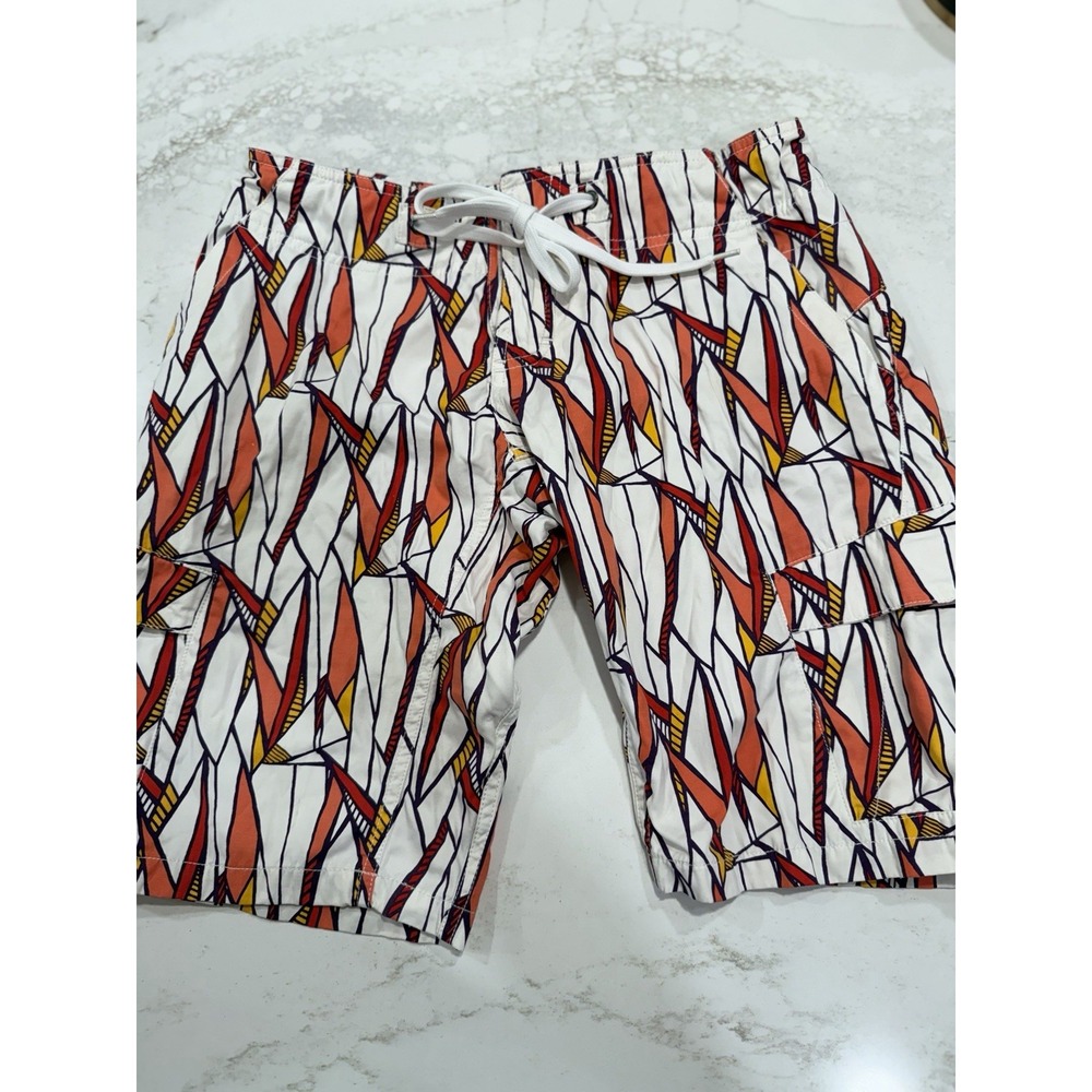 Gramicci Artisian Wash Geometric Print Cargo Swim Shorts Men's 28